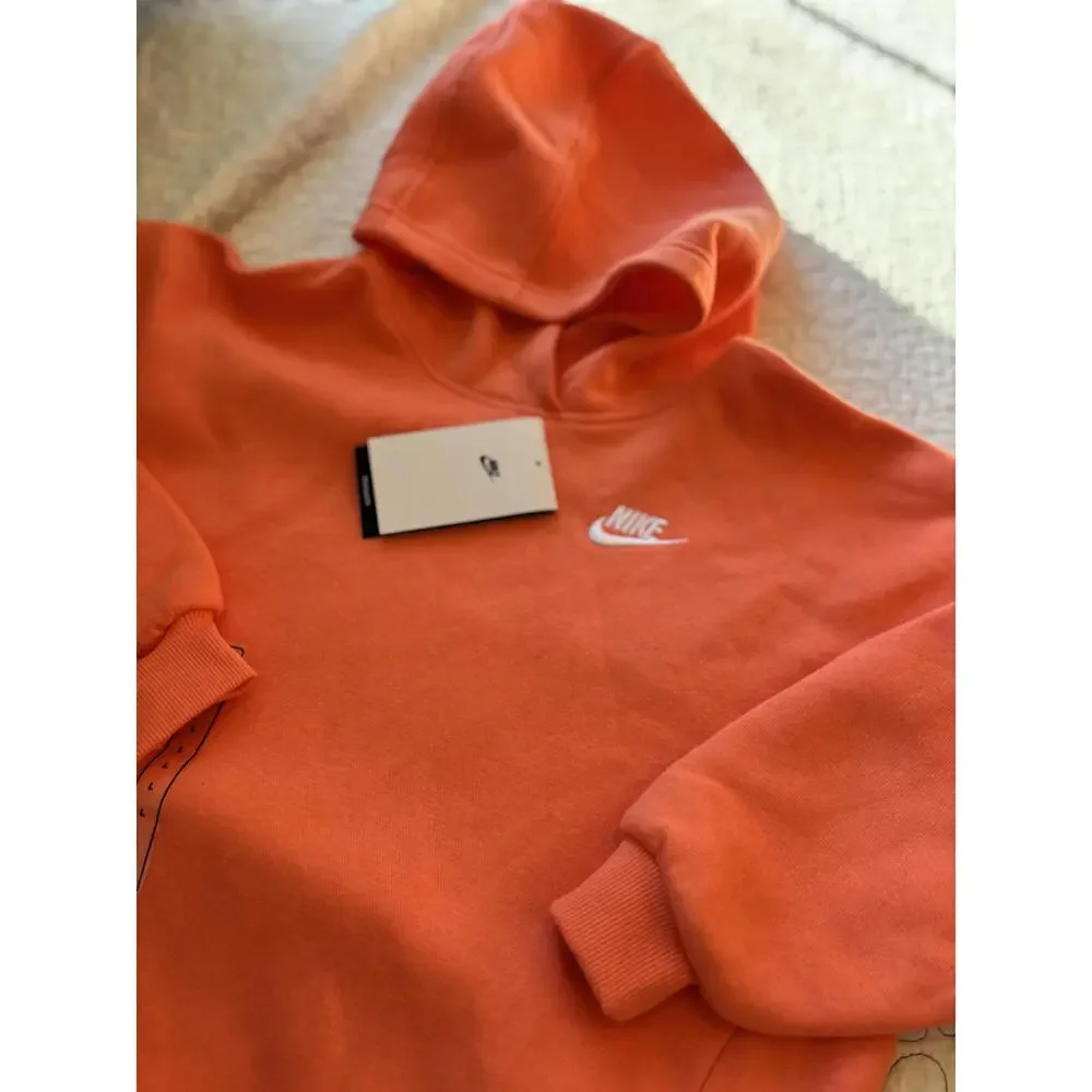 Nike Orange Pullover‎ Hoodie Sweatshirt Girls Size Large